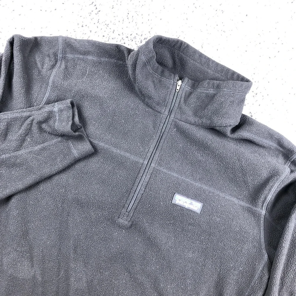Patagonia Jacket Mens Large Black Fleece 1/4 Zip Pullover Outdoor Hiking‎